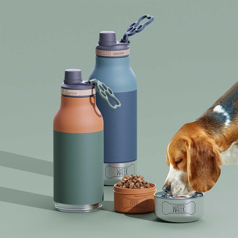 Asobu Buddy Dog Food And Water Bottle 1L Pastel Pink image number 1